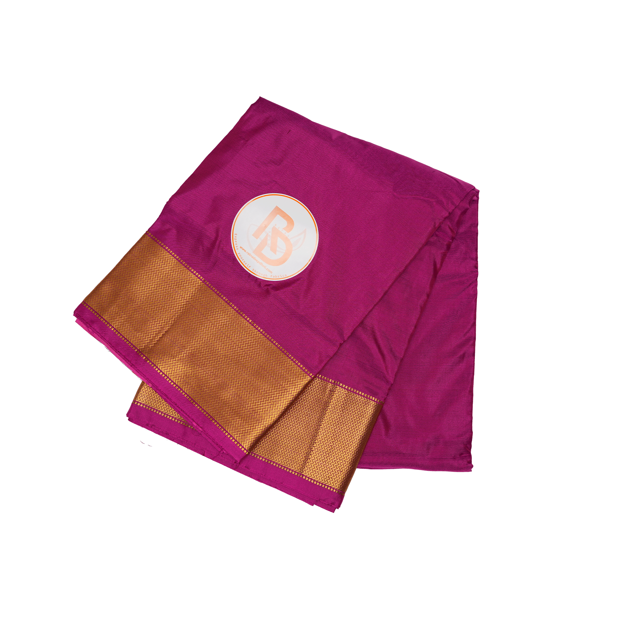 Dark Purple Pure Silk Dhoti