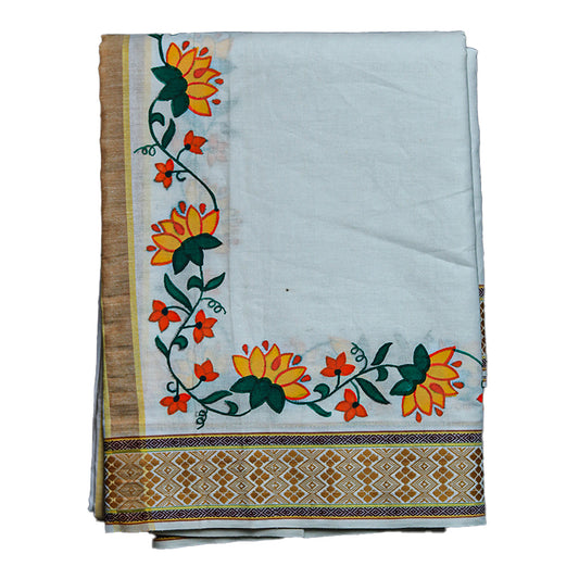 Handprint Dhoti with Uprana (10x6) Ratnadeep Dhoti