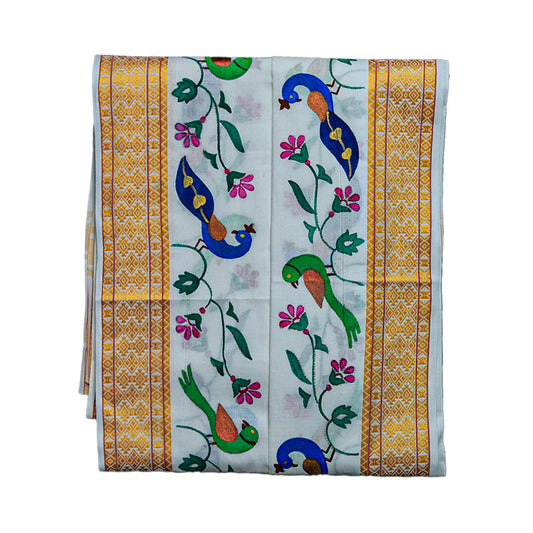 Handprint Dhoti with Uprana (10x6) Ratnadeep Dhoti