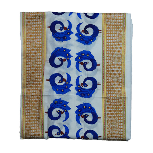 Handprint Dhoti with Uprana (10x6) Ratnadeep Dhoti