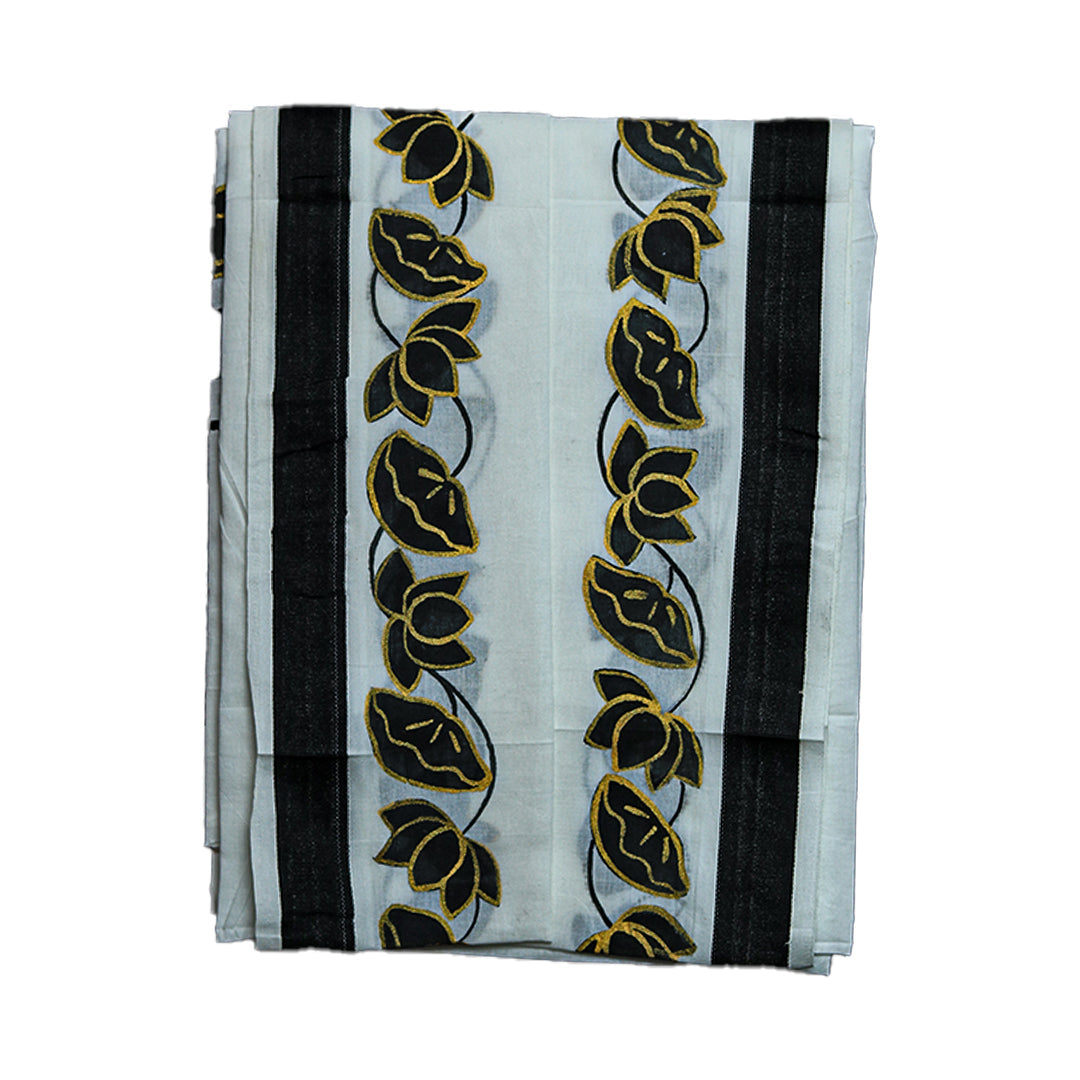 Handprint Dhoti with Uprana (10x6) Ratnadeep Dhoti
