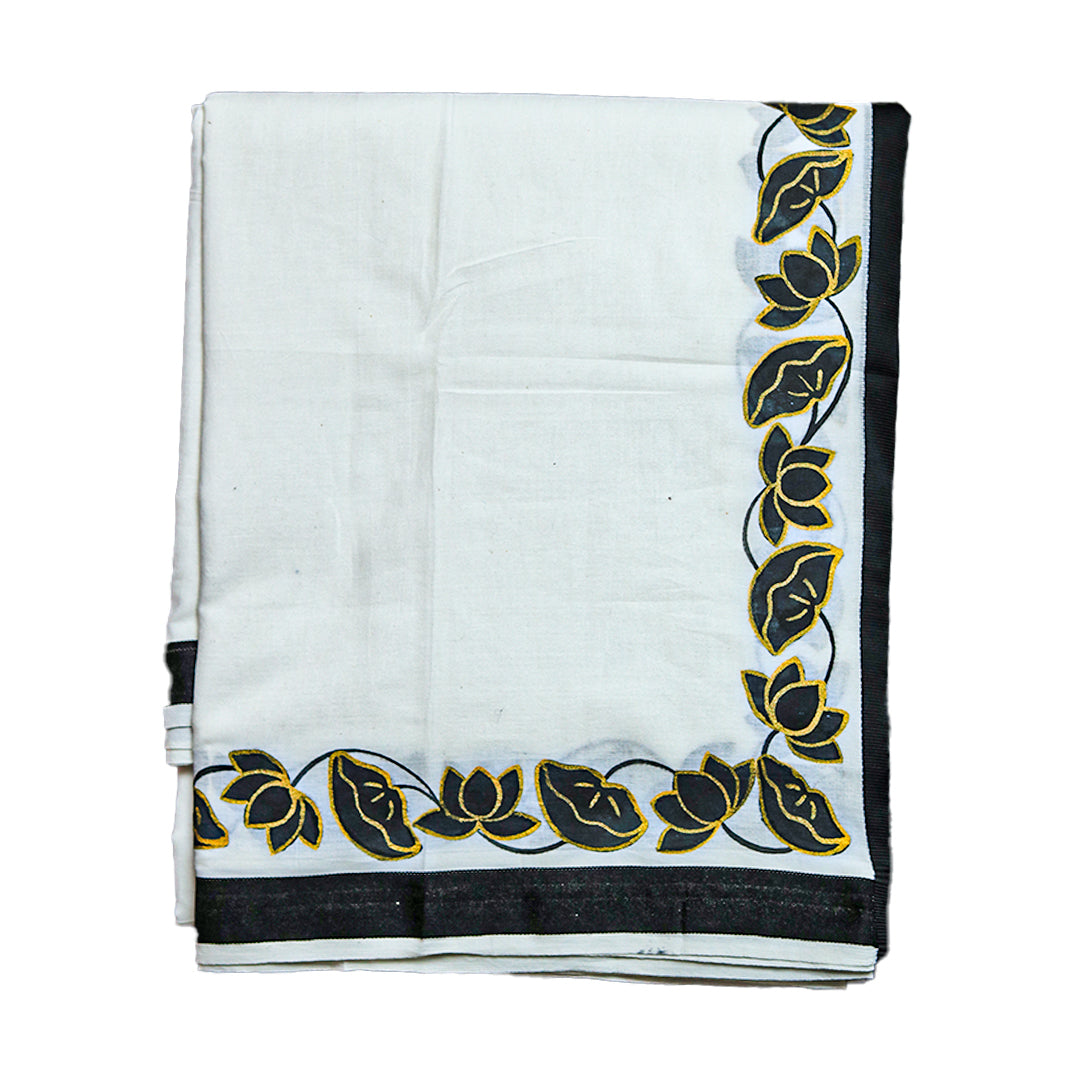 Handprint Dhoti with Uprana (10x6) Ratnadeep Dhoti