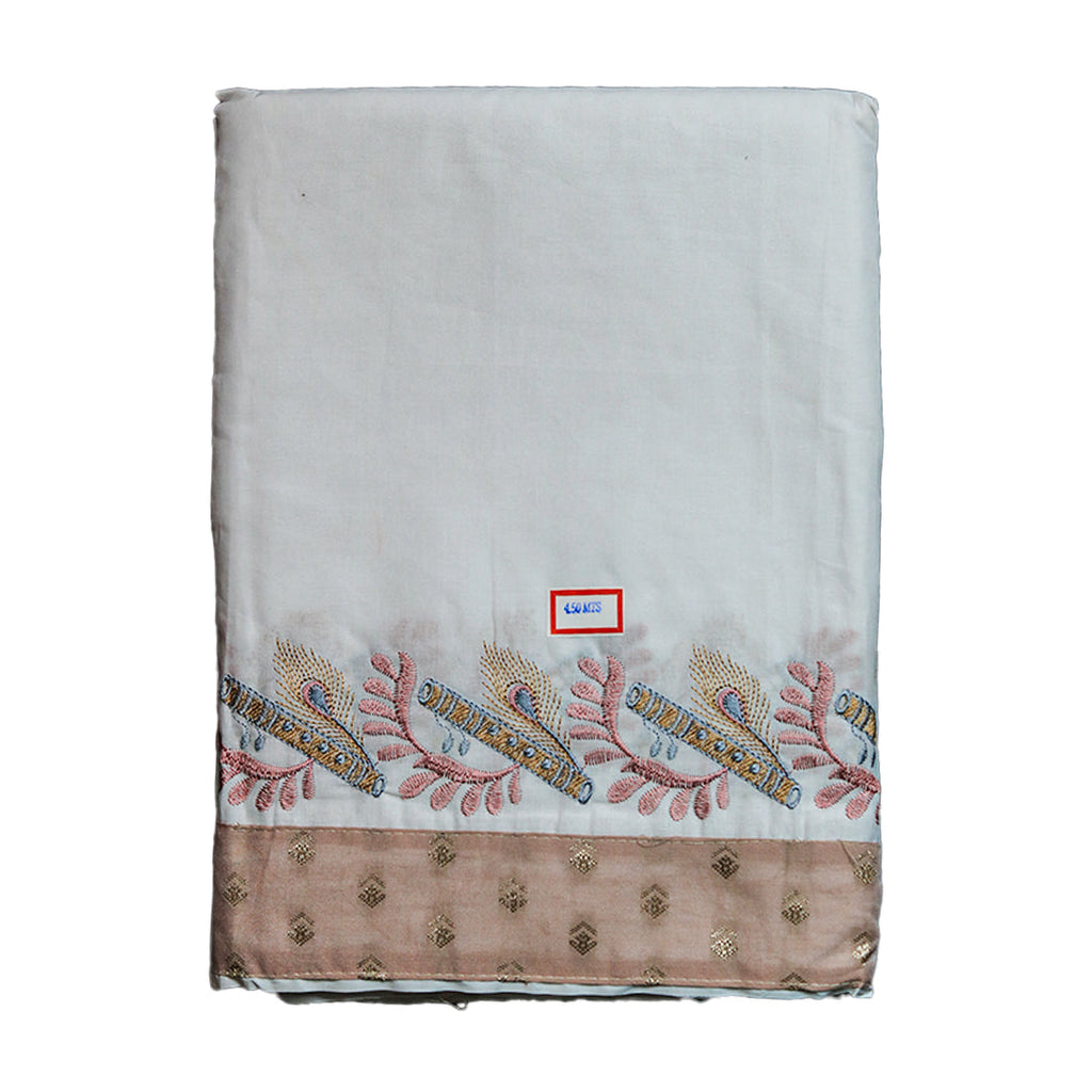 Brown Harmony Designer Cotton Dhoti Set with Khesh & Dupatta (10x6) – Traditional Indian Wear for Men"
