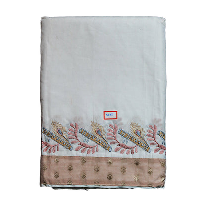 Brown Harmony Designer Cotton Dhoti Set with Khesh & Dupatta (10x6) – Traditional Indian Wear for Men"