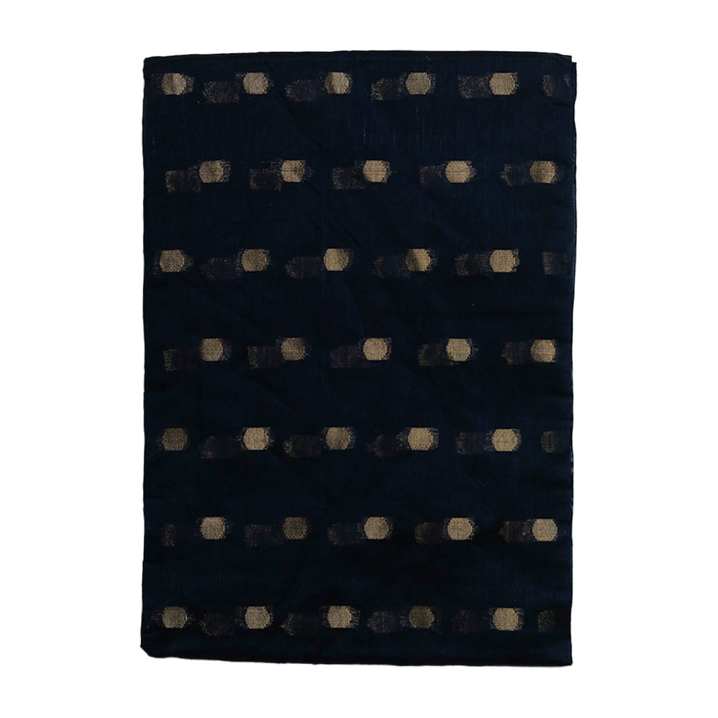 Linen Cotton Dhoti With Black Khesh And Dupatta (10x6) Ratnadeep Dhoti