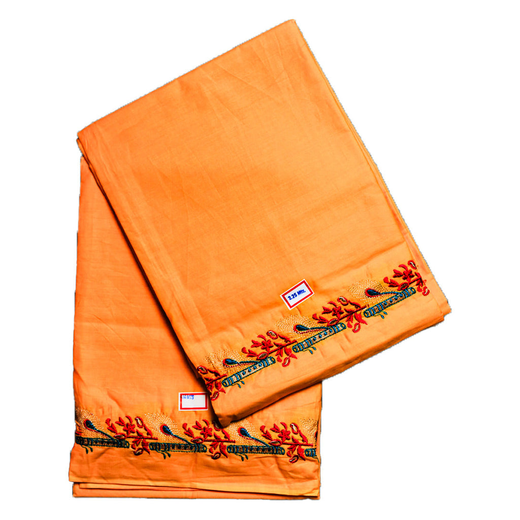 Peacock Feather Design Cotton Dhoti  (10*6) Ratnadeep Dhoti
