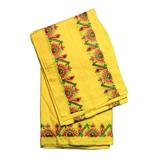 Small Peacock Feather Design Cotton Dhoti (10*6) Ratnadeep Dhoti