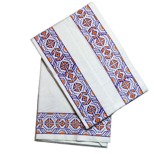 Stylish Printed Dhoti (10x6): Modern Patterns for Elegant Traditional Wear Ratnadeep Dhoti