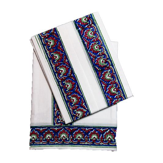 Stylish Printed Dhoti (10x6): Modern Patterns for Elegant Traditional Wear Ratnadeep Dhoti