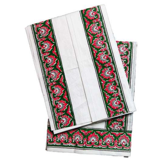 Stylish Printed Dhoti (10x6): Modern Patterns for Elegant Traditional Wear Ratnadeep Dhoti