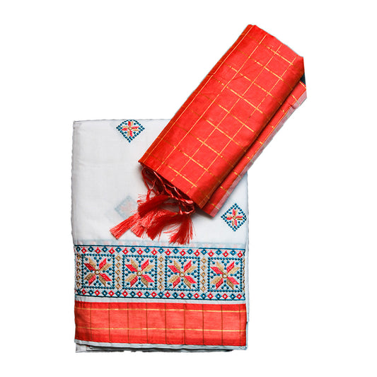 Abhishek Jod  with White and Gray Color combinations (10x6) ratnadeepdhoti