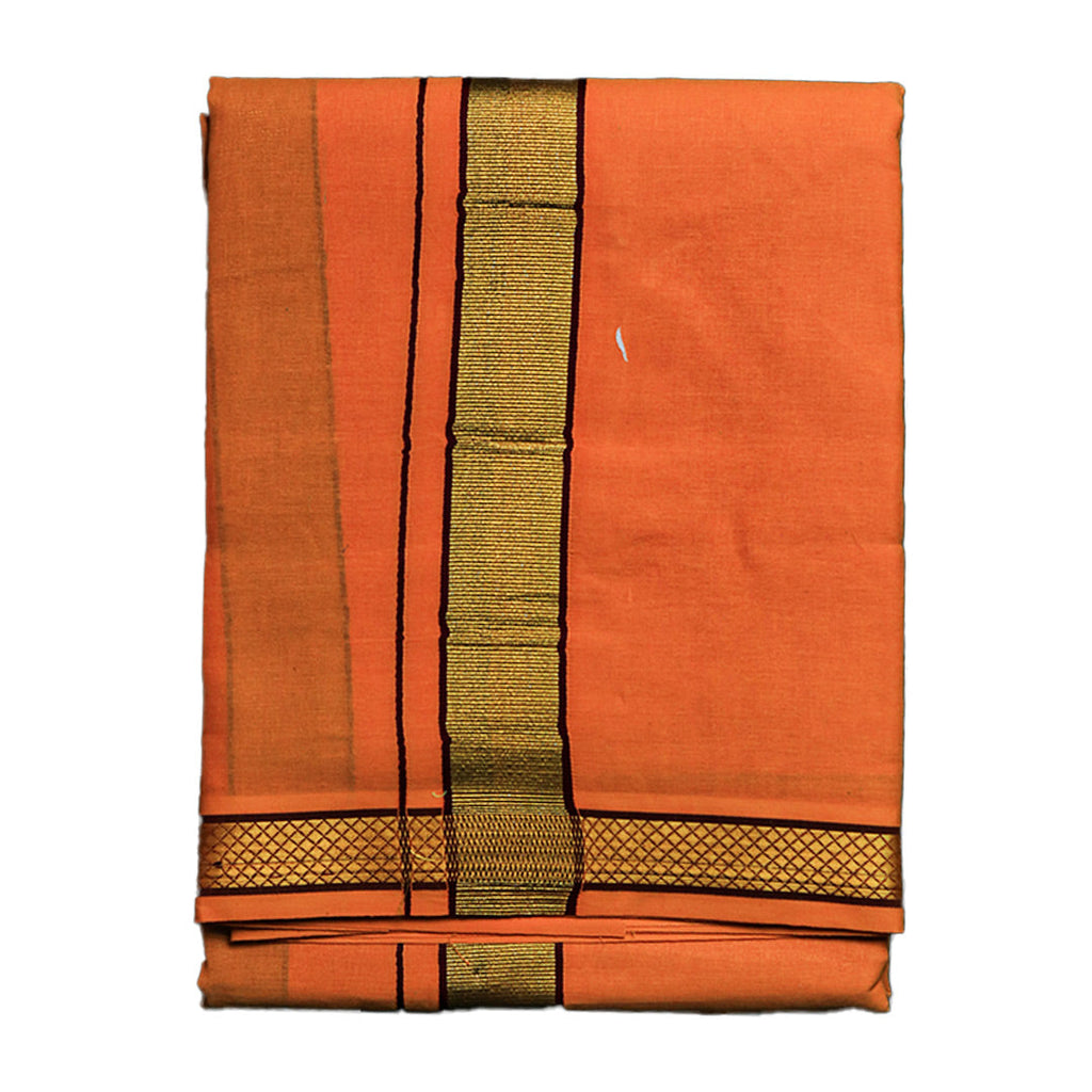 Golden Temple Dhoti (10x6): Graceful Attire for Traditional Occasions Ratnadeep Dhoti
