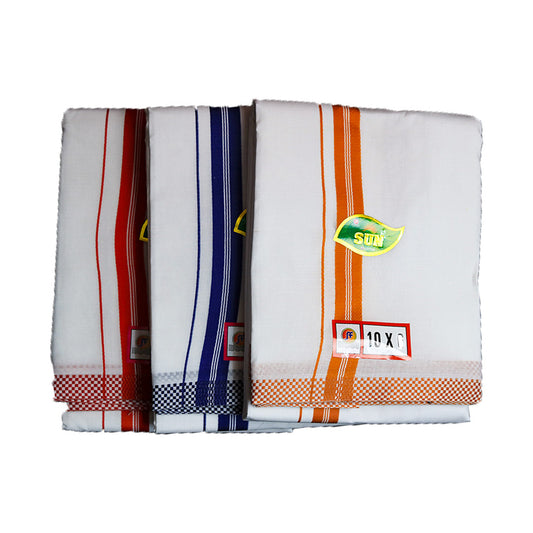 Striped Pattern Cotton Dhoti 