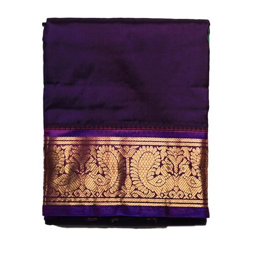 Plated Border Luxurious Pure Silk Dhoti (10x6) ratnadeepdhoti