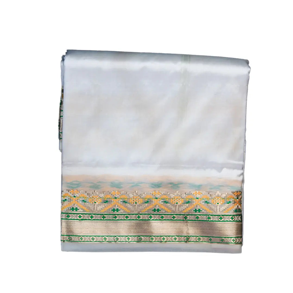 Semi Silk Patola Border Dhoti & Uparana ratnadeepdhoti