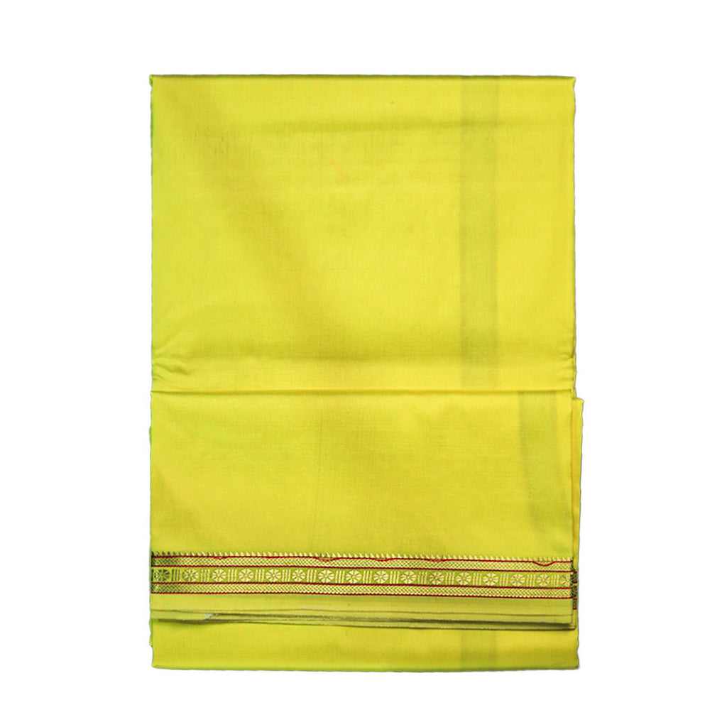 Silk Elegant Border Dhoti: Artificial Silk With Simple Design ratnadeepdhoti
