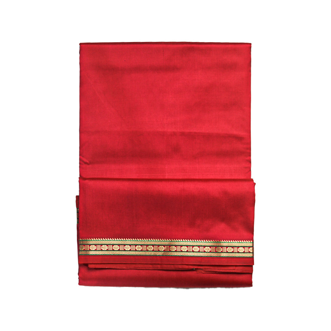 Silk Elegant Border Dhoti: Artificial Silk With Simple Design ratnadeepdhoti