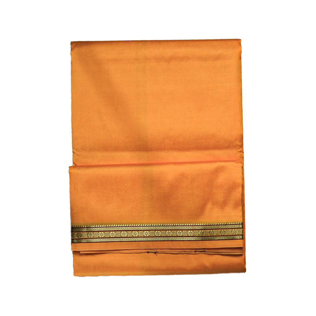 Silk Elegant Border Dhoti: Artificial Silk With Simple Design ratnadeepdhoti