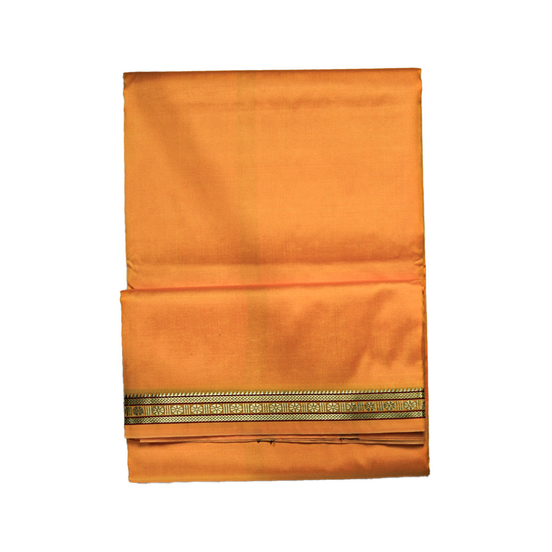 Silk Elegant Border Dhoti: Artificial Silk With Simple Design ratnadeepdhoti