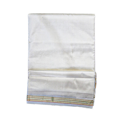 Silk Elegant Border Dhoti: Artificial Silk With Simple Design ratnadeepdhoti