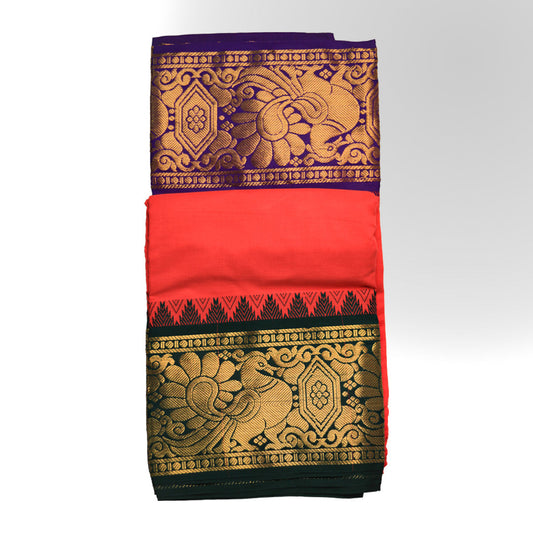 Jacquard Border Jodi Dhoti (10x6): Elegant Pairing for Traditional Wear ratnadeepdhoti