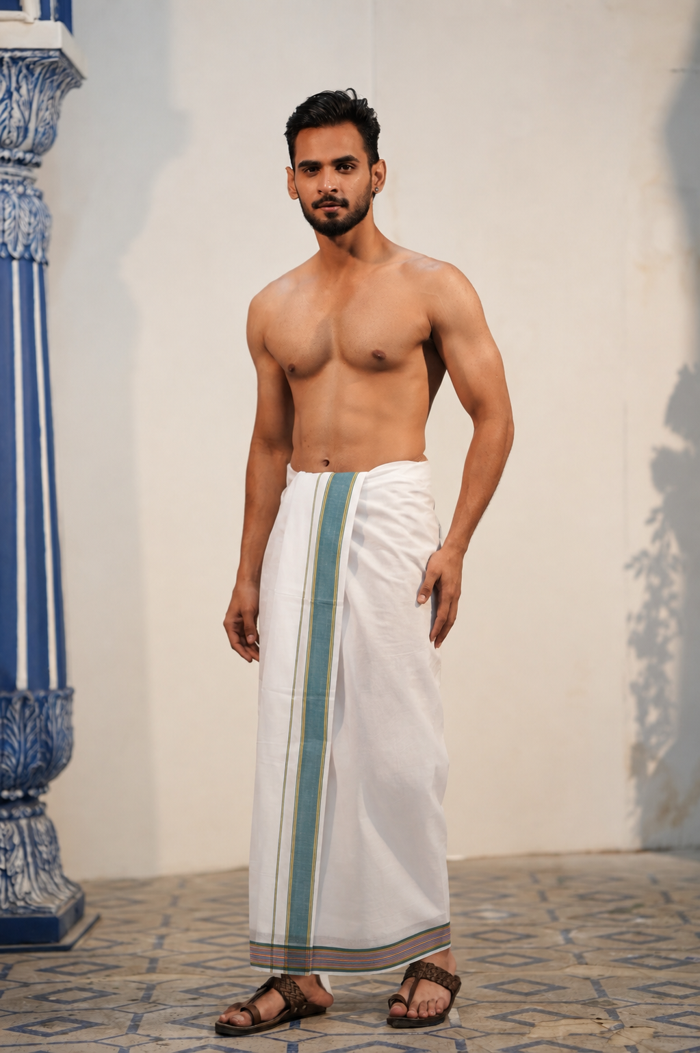 Jay Shree Krishna Pure Cotton Dhoti (4.5 mtr)
