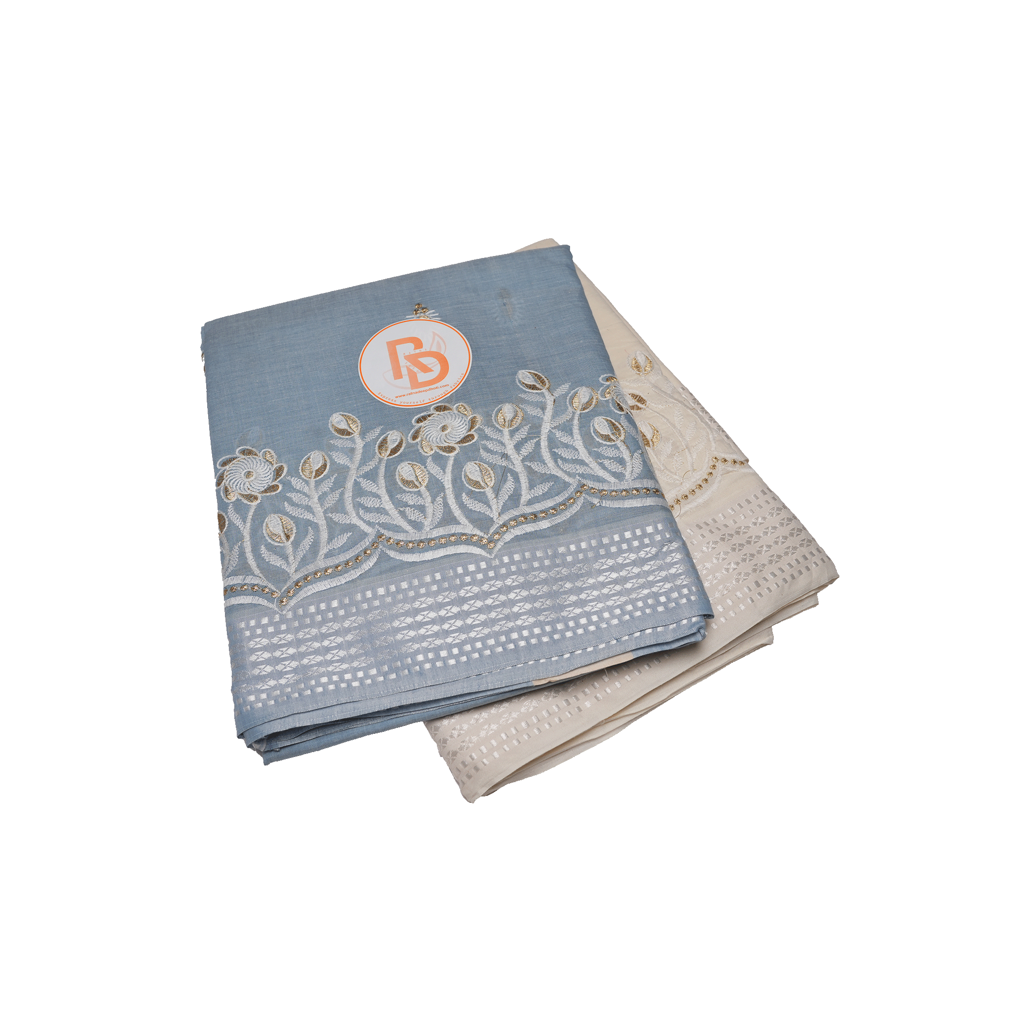 Sunflower Border Design Dhoti set for Men