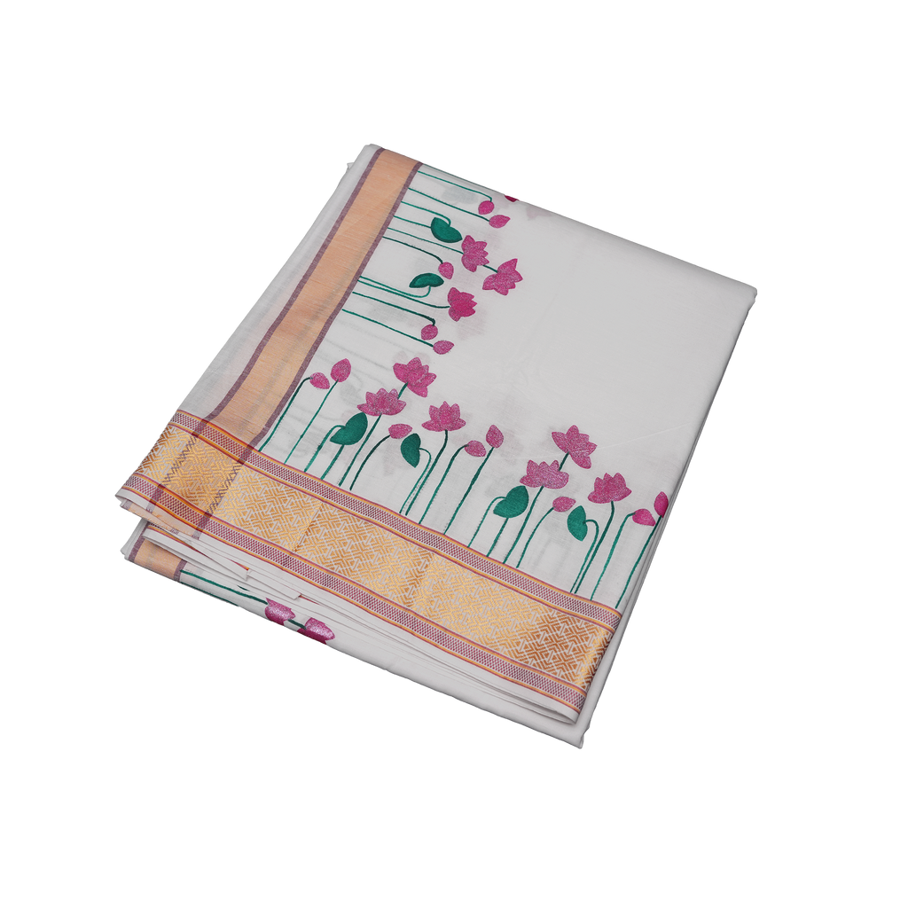 Jacquard border & floral design uparana
