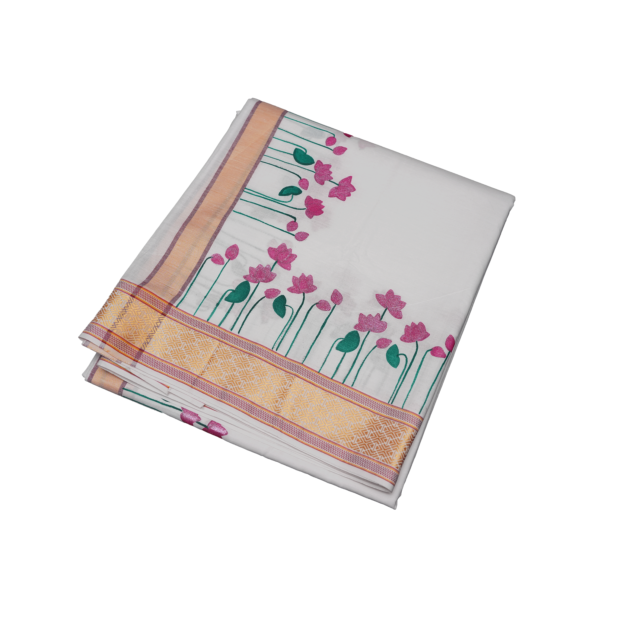 Jacquard border & floral design uparana