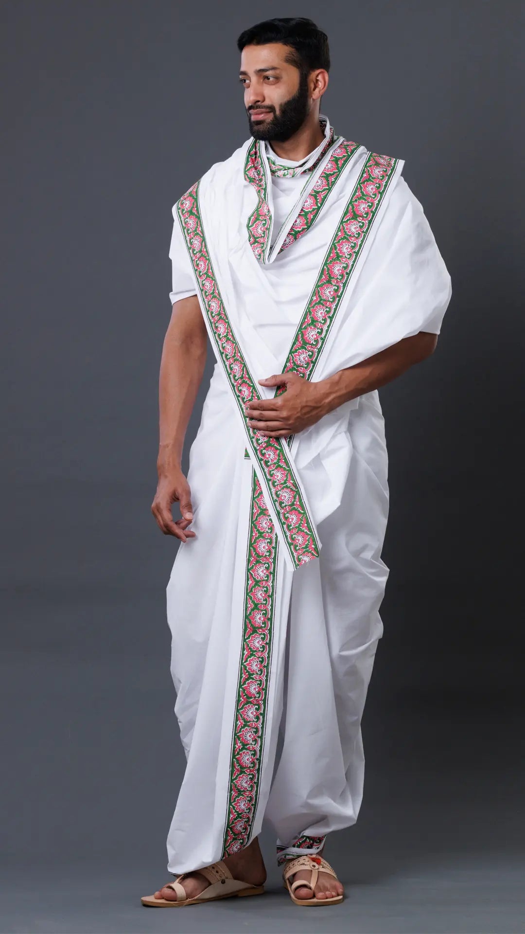 Pure White Cotton Dhoti ratnadeepdhoti