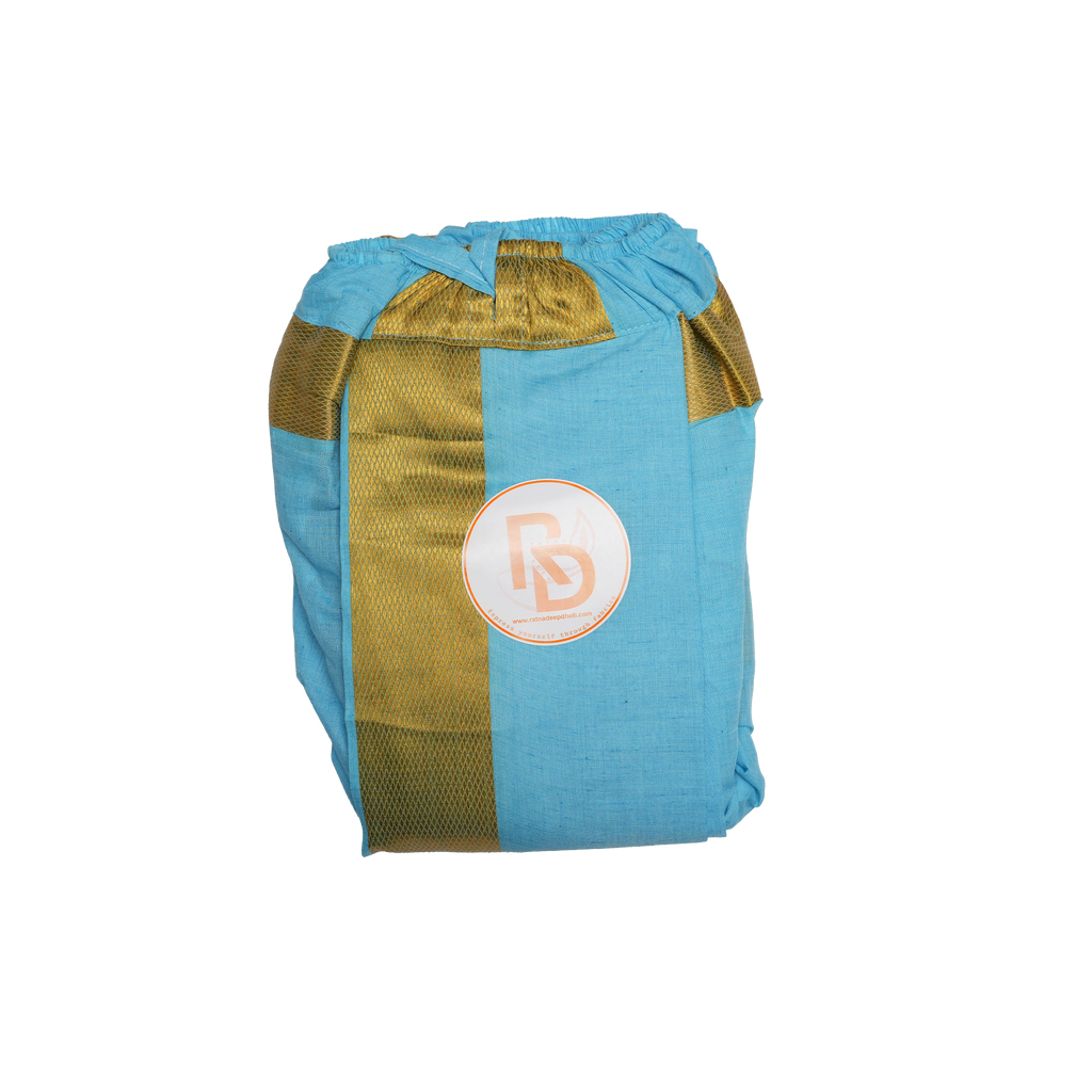 Premium Readymade Traditional Dhoti with Golden Zari Border Ratnadeep Dhoti