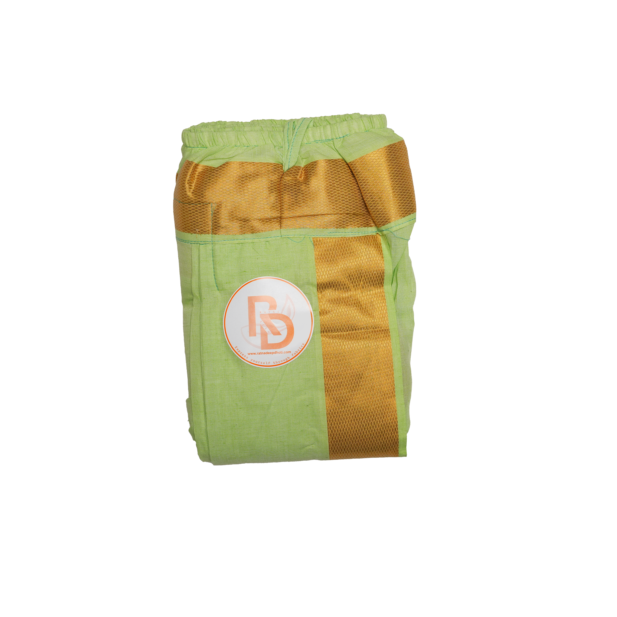 Premium Readymade Traditional Dhoti with Golden Zari Border Ratnadeep Dhoti