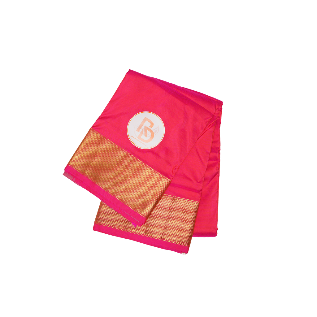 Rose Pink Pure Silk Dhoti
