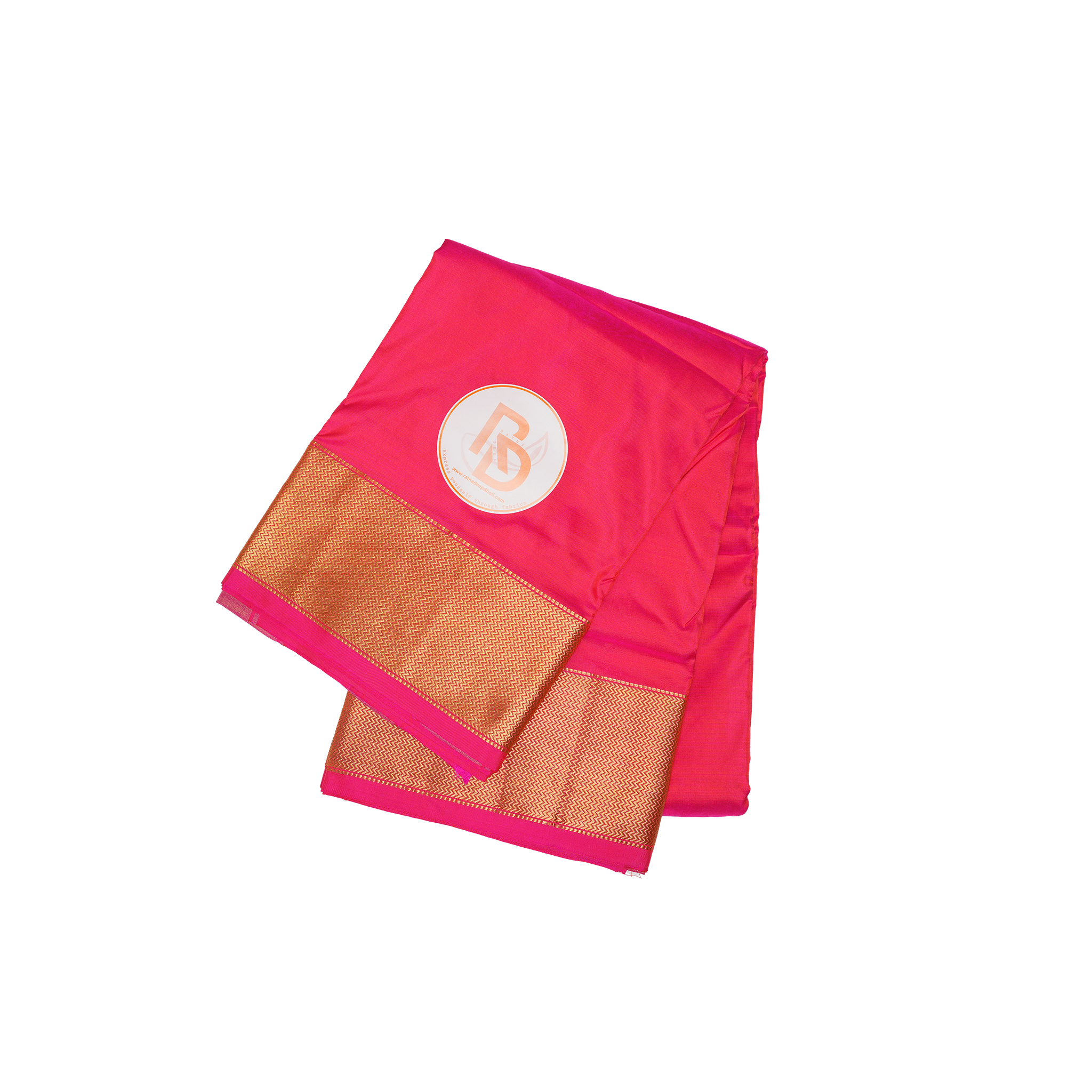 Rose Pink Pure Silk Dhoti