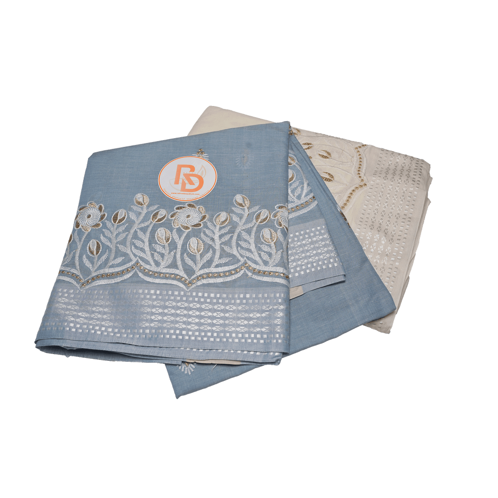 Sunflower Border Design Dhoti set for Men
