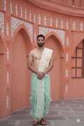 Men attire Premium Pista Green Dhoti