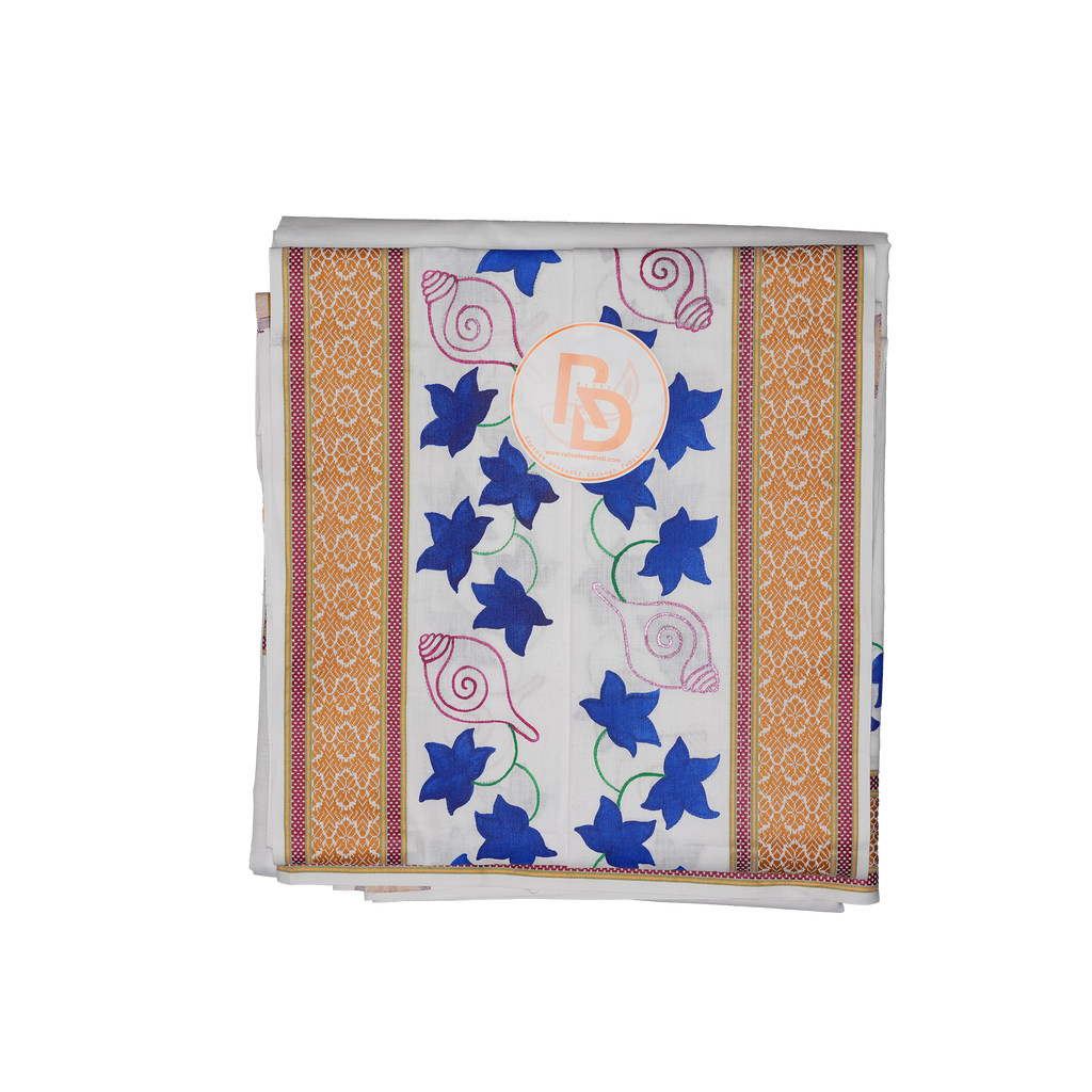 Folded White Dhoti