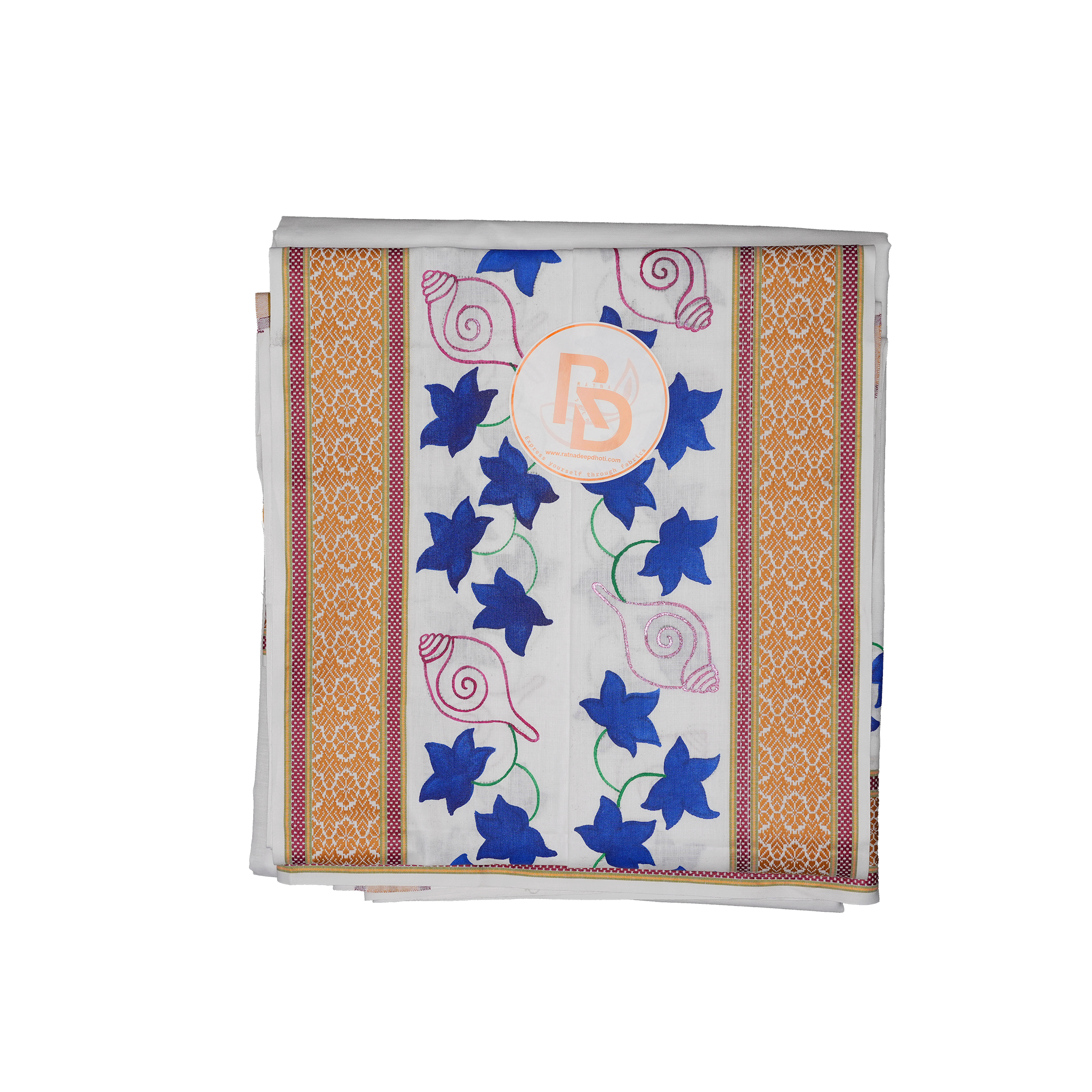 Folded White Dhoti