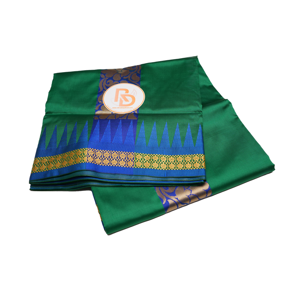 green silk dhoti