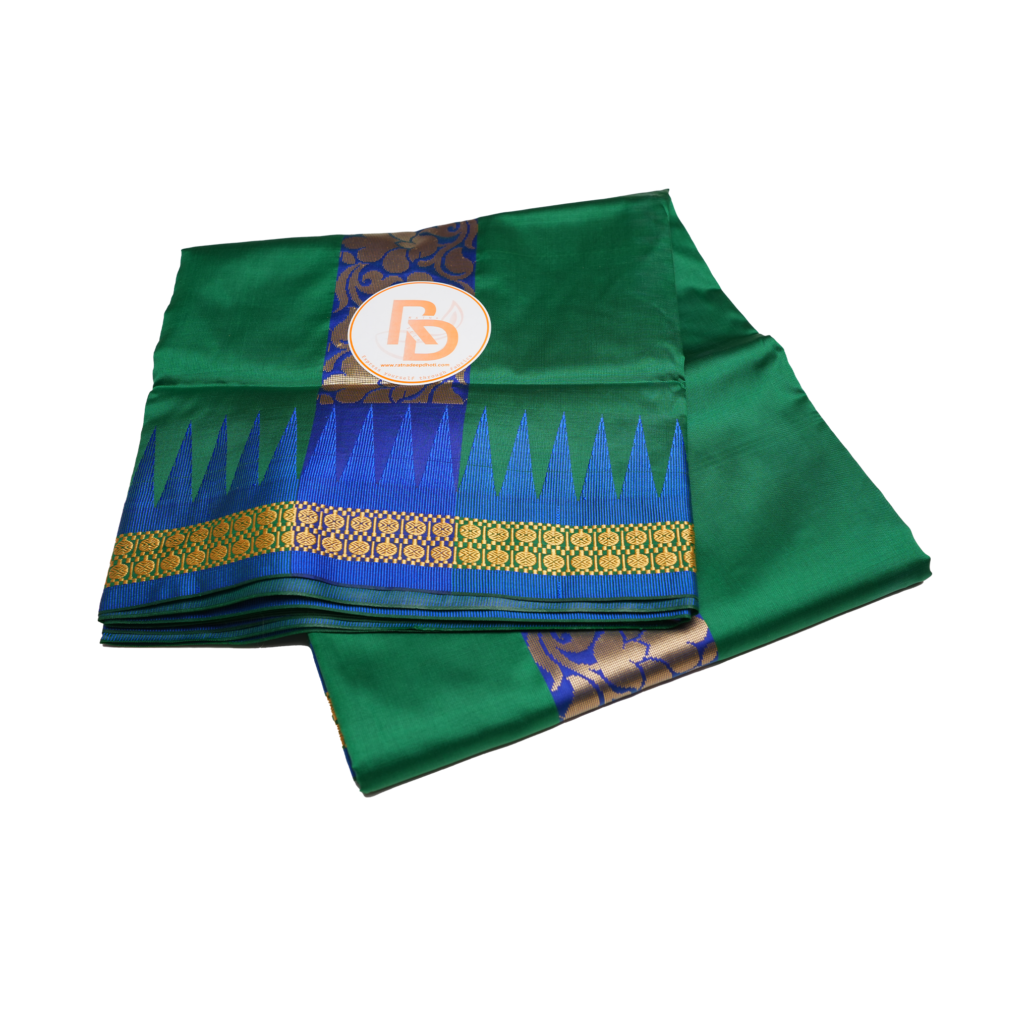 green silk dhoti
