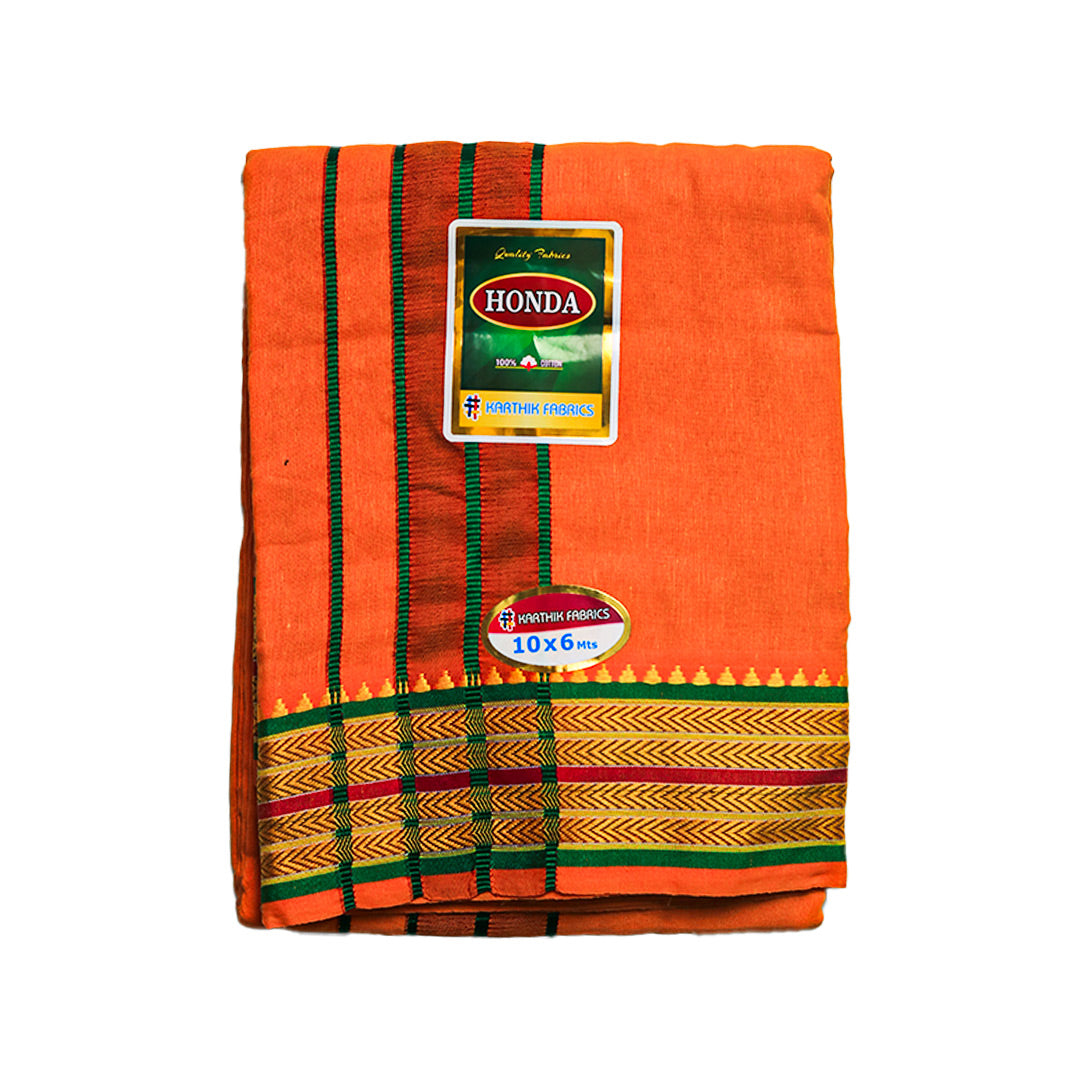 Honda Orange Jod Dhoti(10x6) Ratnadeep Dhoti