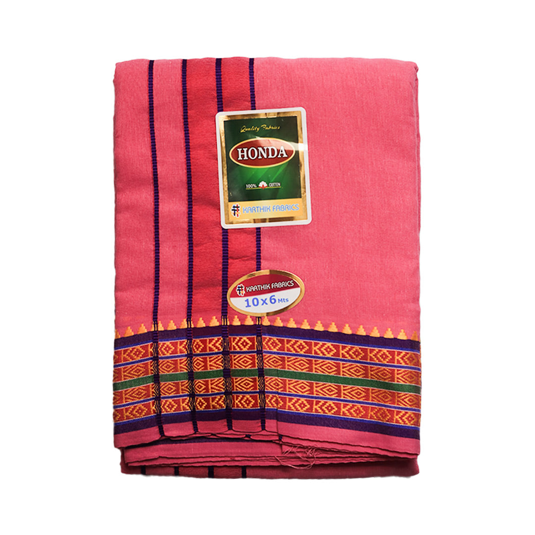 Honda Pink Jod Dhoti(10x6) Ratnadeep Dhoti