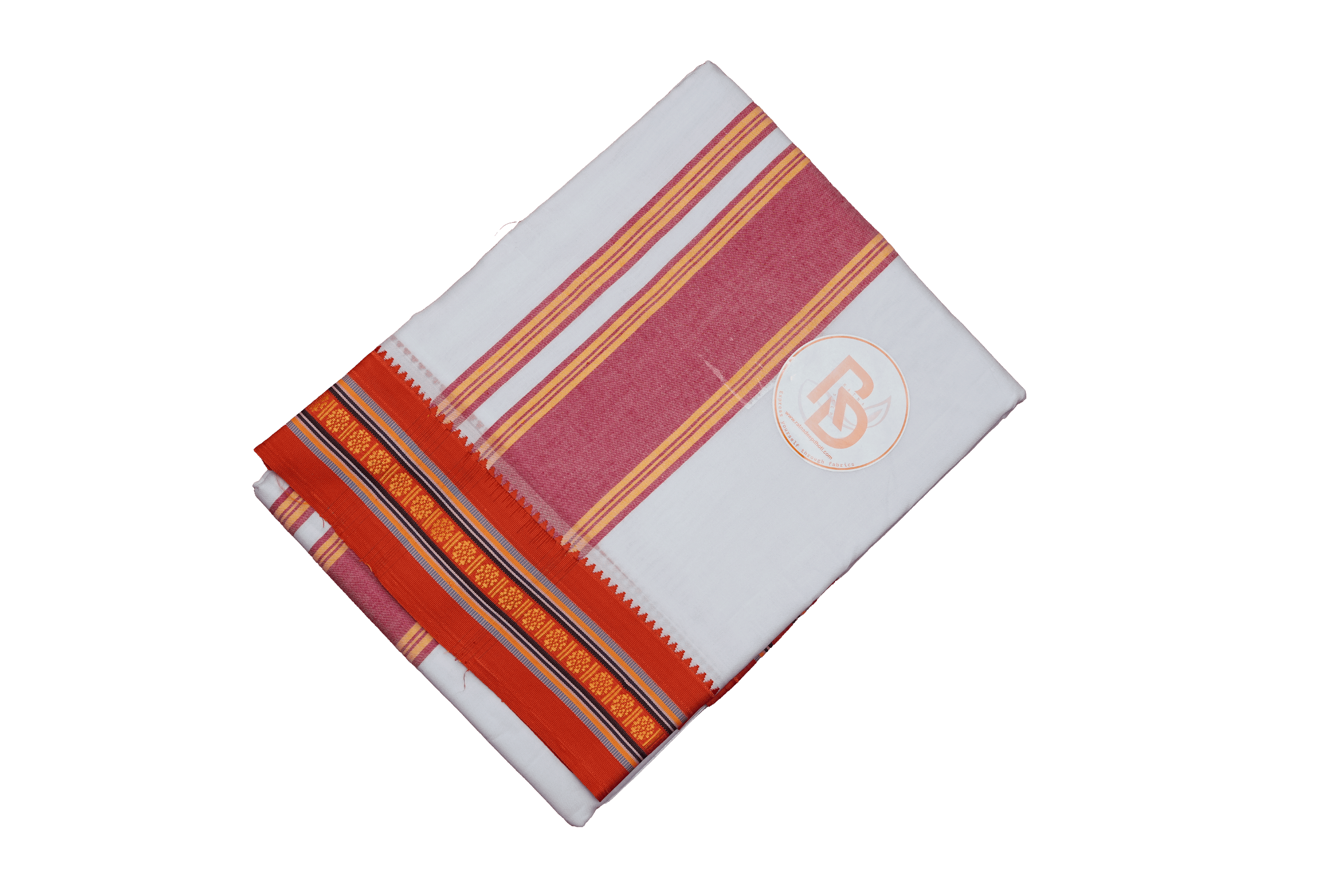 nagpuri border white cotton dhoti set
