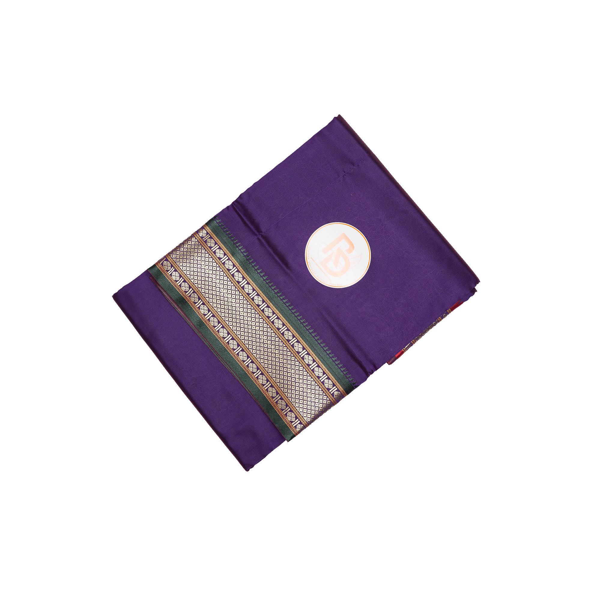 paithani border artificial silk purple dhoti set