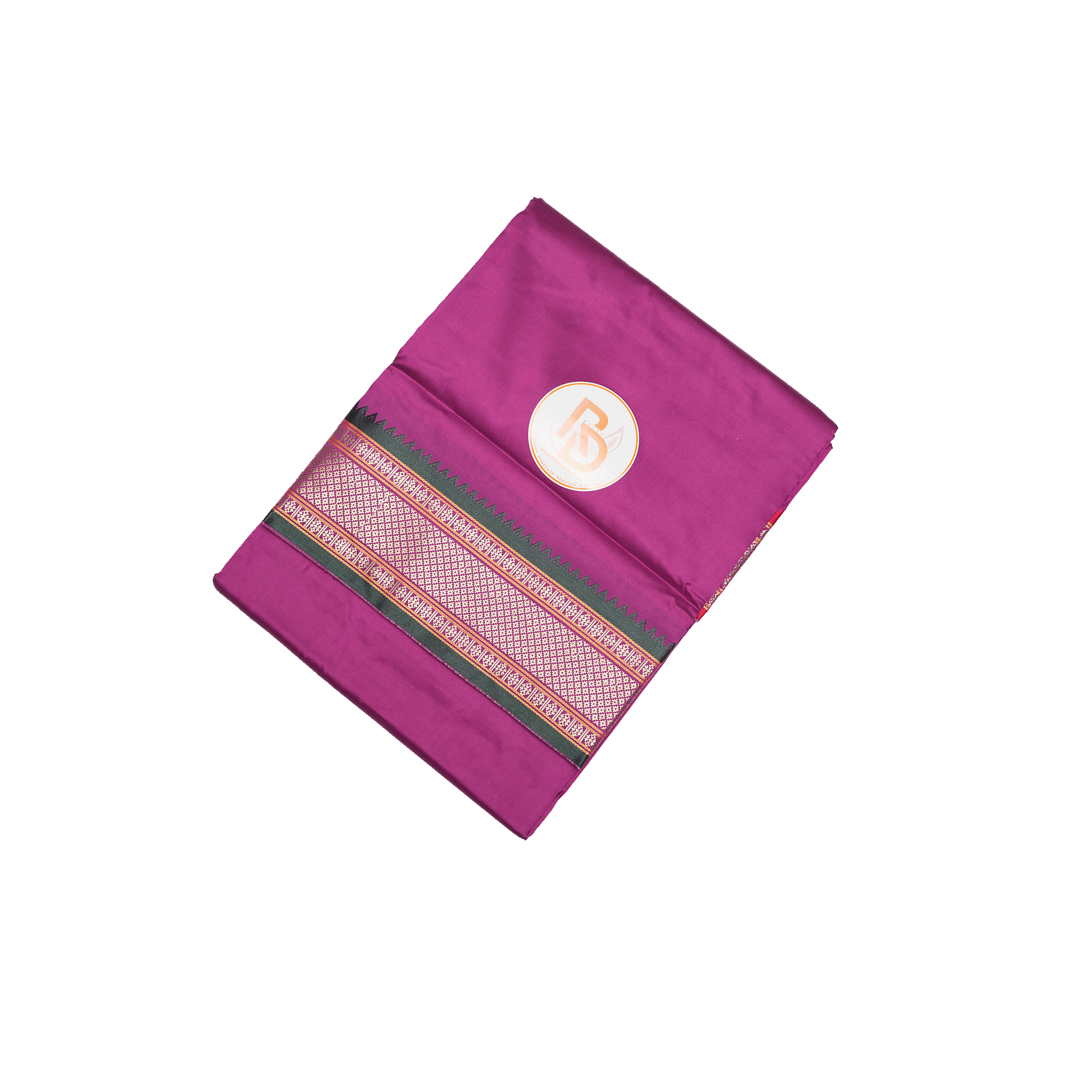 paithani border artificial silk violet dhoti set