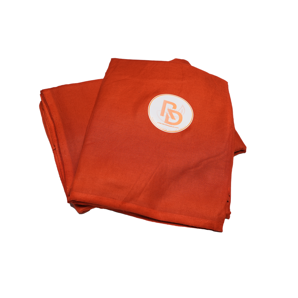 plain maroon cotton dhoti set