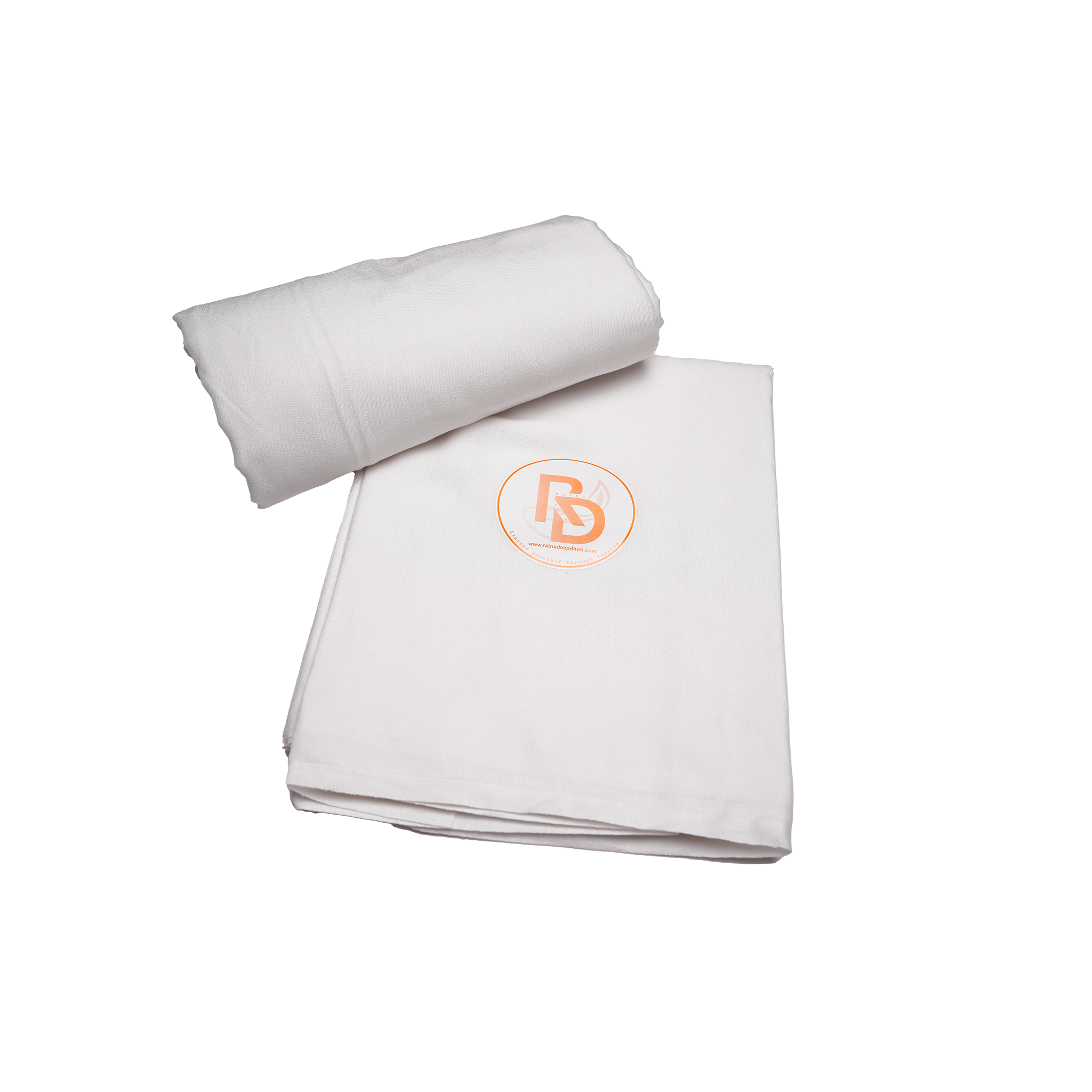 plain pure cotton white dhoti set