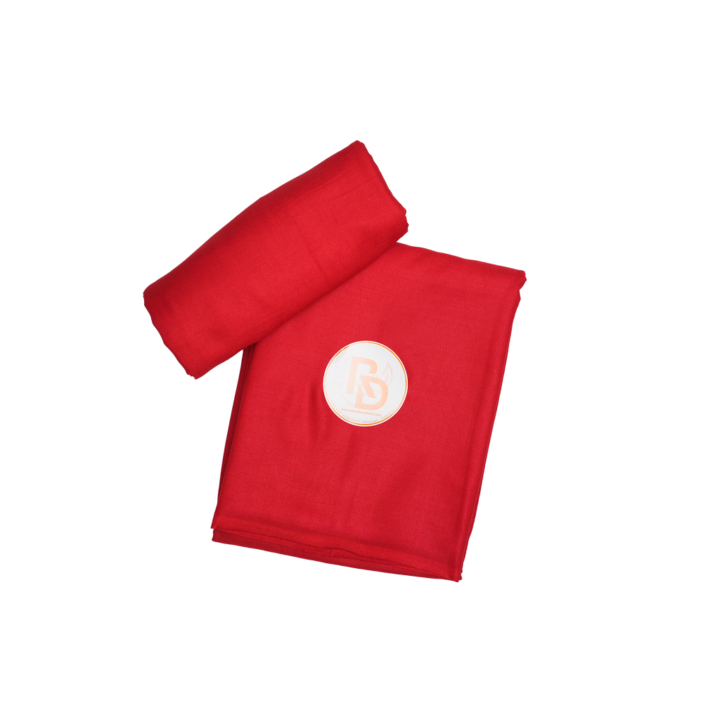 plain red cotton dhoti set