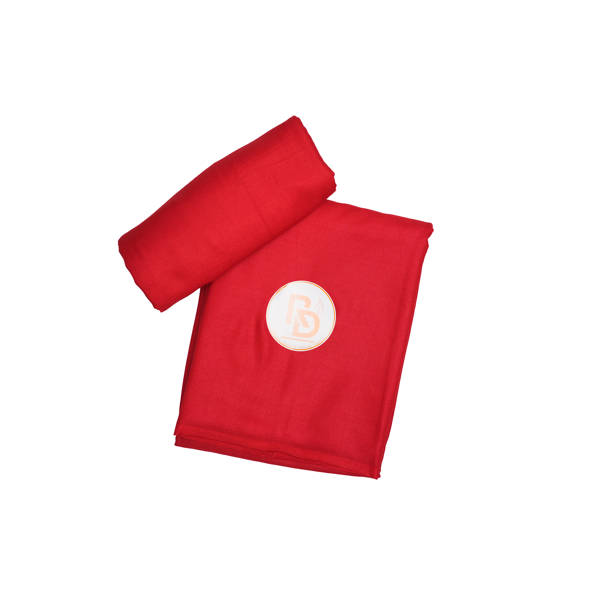 plain red cotton dhoti set