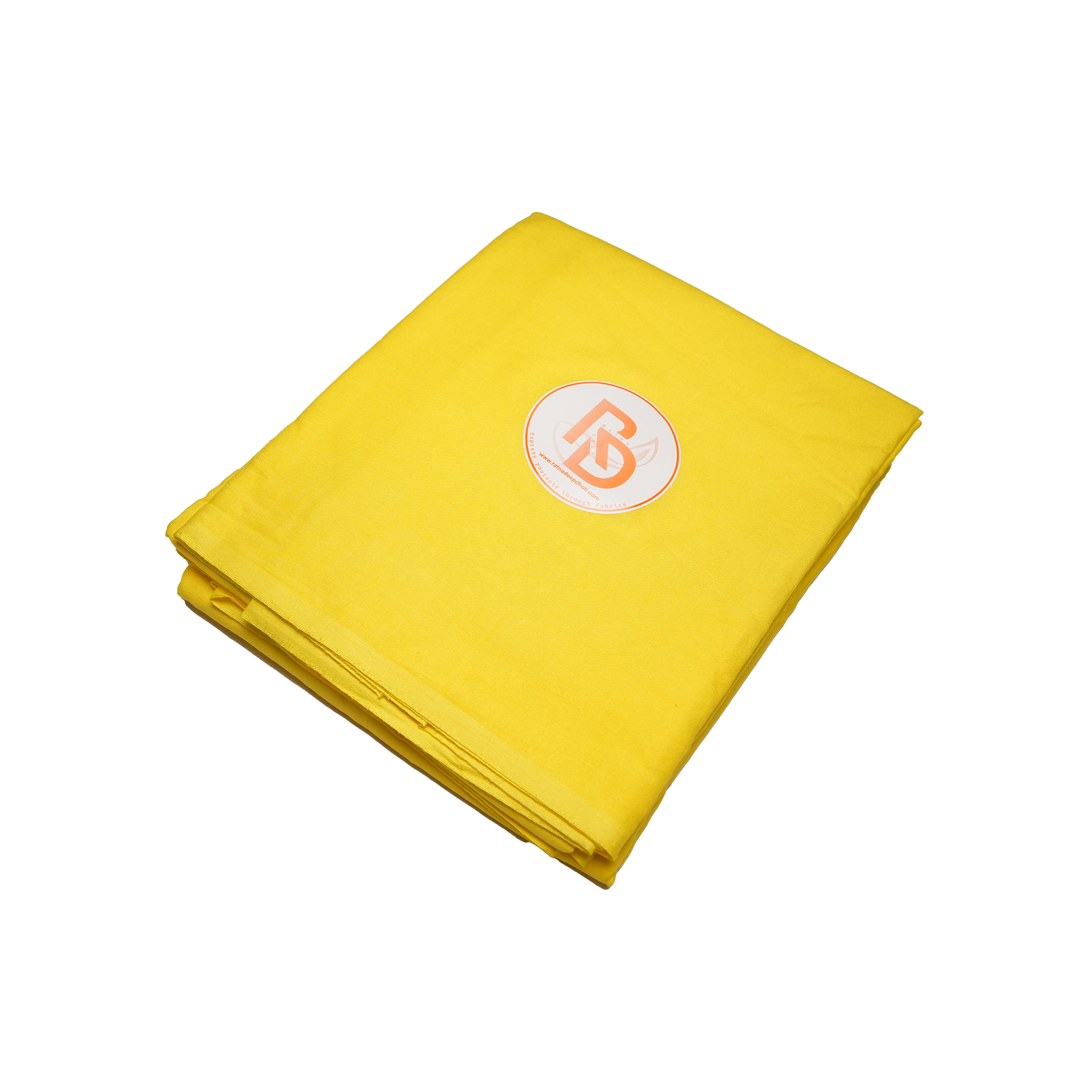plain yellow cotton dhoti set